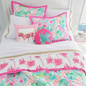 Lilly Pulitzer Orchid Reversible Quilt