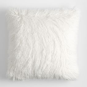 Faux Fur Mongolian Euro Pillow Cover