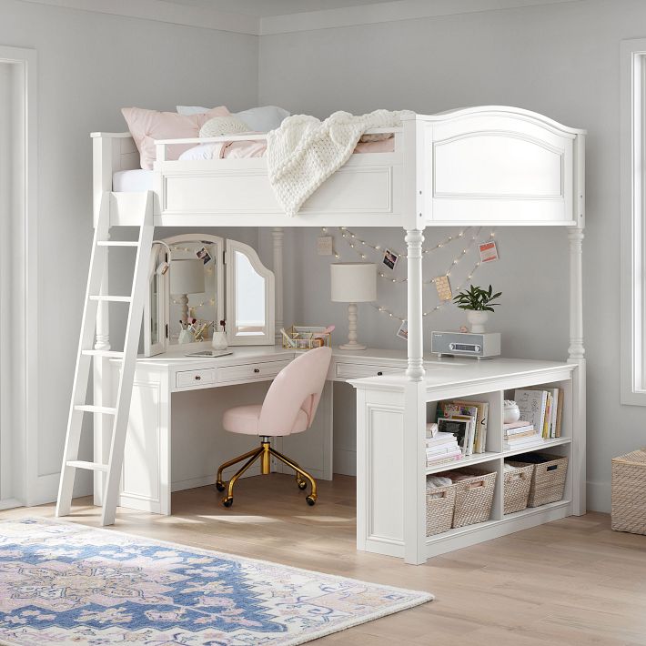 Chelsea Vanity Loft Bed | Pottery Barn Teen