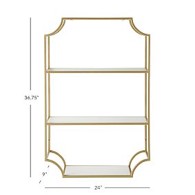 Scalloped Wall Bookcase (24&quot;x37&quot;)