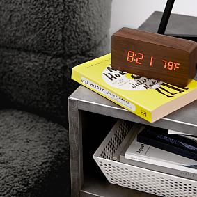 Faux-Wood Alarm Clock