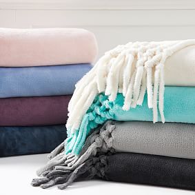 Plush Bohemian Fringe Throw