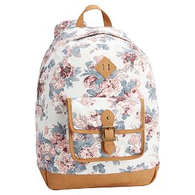 Vintage floral rucksack top
