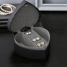 Anna Sui Embroidered Heart Jewelry Box