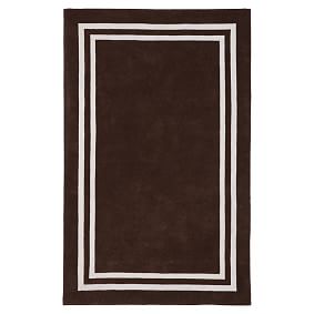 Decorator Border Rug Dark Coffee