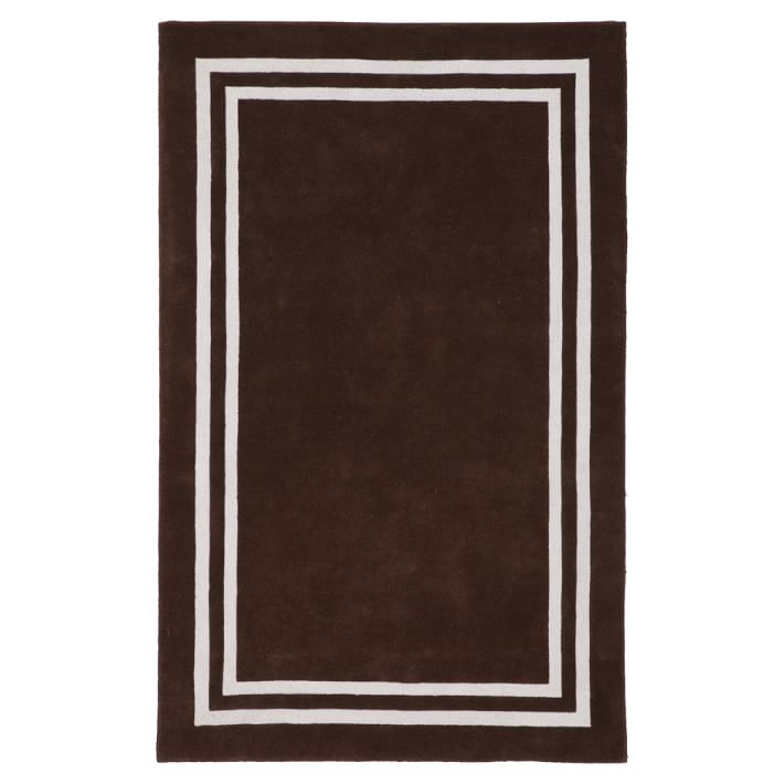 Decorator Border Rug Dark Coffee