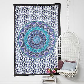 Printed Tapestries, Navy/Purple