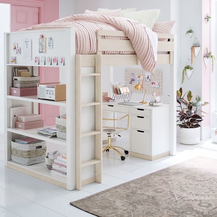 Rhys Loft Bed with Desk Dresser Pottery Barn Teen