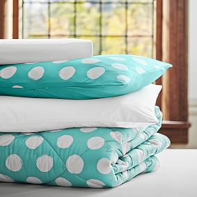 Pool Dot Chic Essential Bedding Set Dorm Bundle Pottery Barn Teen