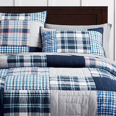 Maritime Madras Boy s Quilt Sham Pottery Barn Teen