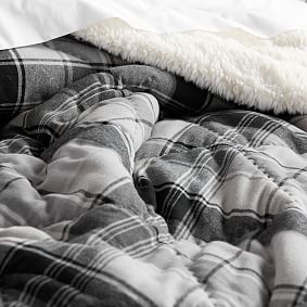 Jones Plaid Sherpa Comforter