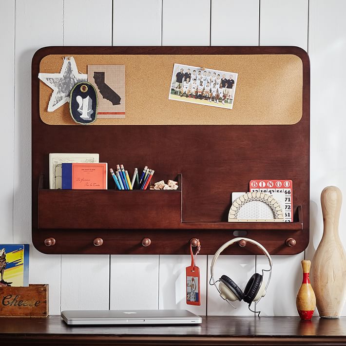 Wood Study Wall Organizer