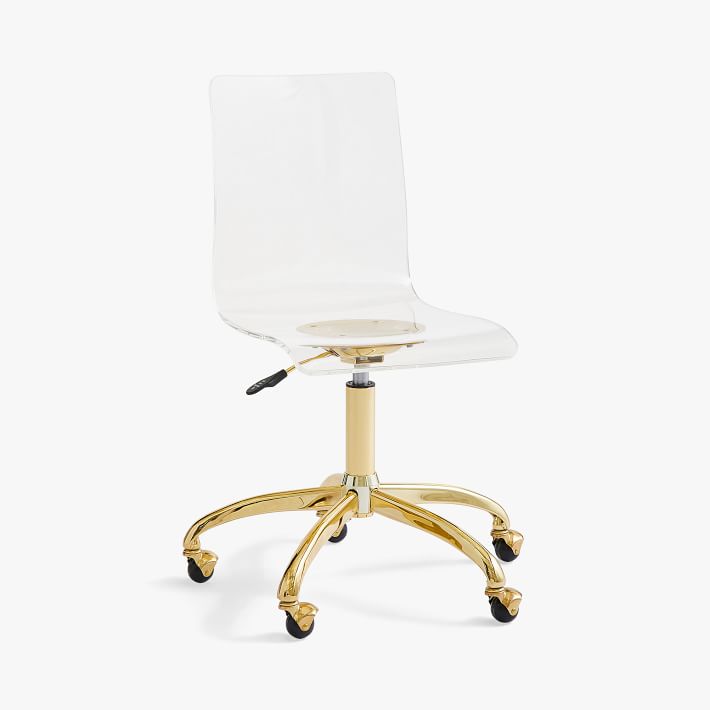 Piper Acrylic Swivel Desk Chair Acrylic