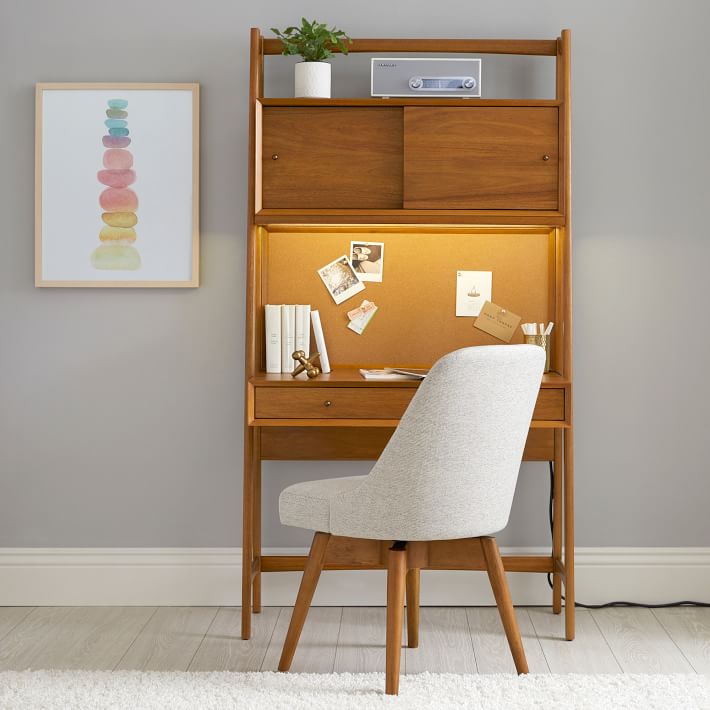 Pottery barn mid century desk discount