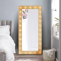 Marquee Floor Length Light Mirror (28"x59")