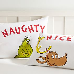 NEW pottery barn teen outlets grinch face pillow COVER. 18x18. SOLD OUT