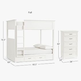 Hampton Bunk Bed &amp; 5-Drawer Tall Dresser Set