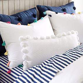 Pom Pom Organic Pillow Cover