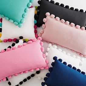 Pom Pom Organic Pillow Cover