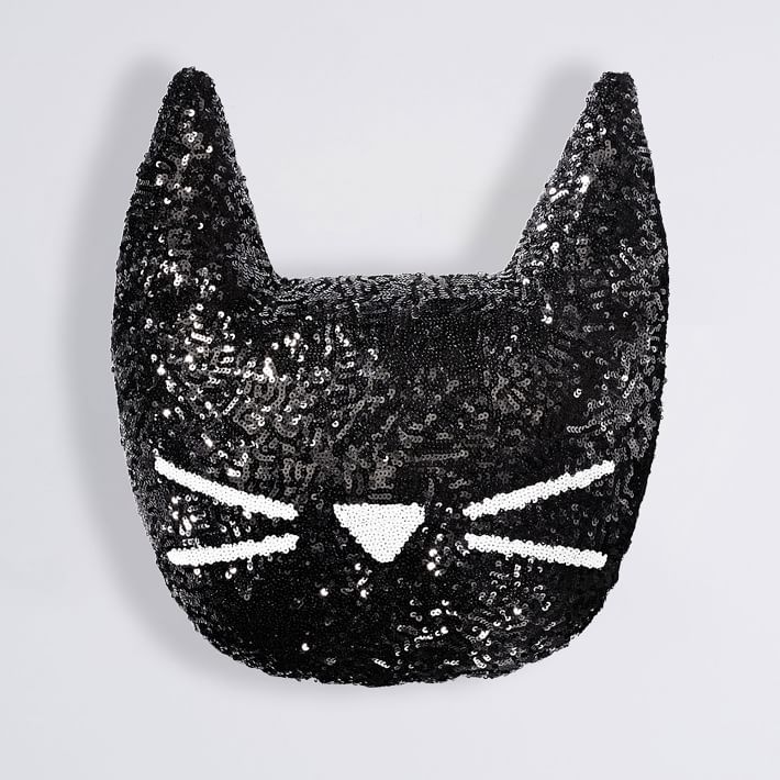 The Emily &amp; Meritt Sequin Cat Pillow