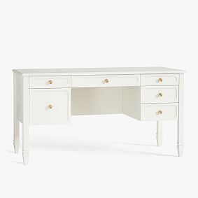 Auburn Storage Desk, Simply White