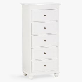 Chelsea 5-Drawer Tower Dresser, Simply White