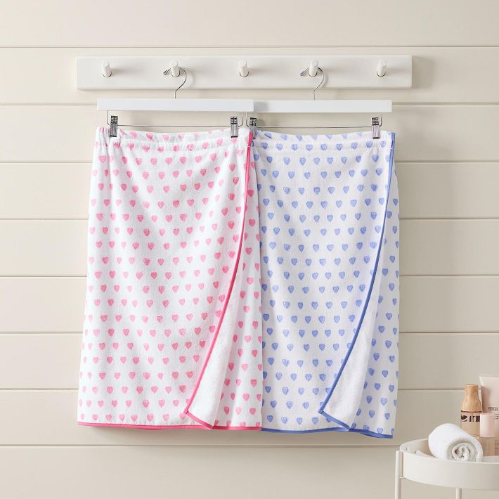 Roller Rabbit Heart Bath Wrap | Pottery Barn Teen