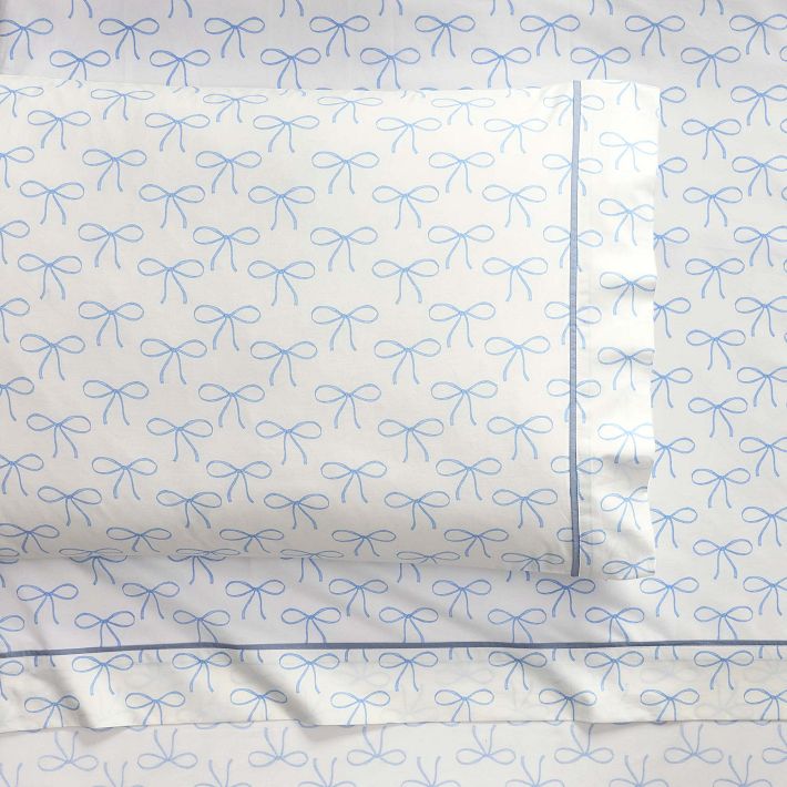 QUEEN Tea Time Bow Organic Sheet Set