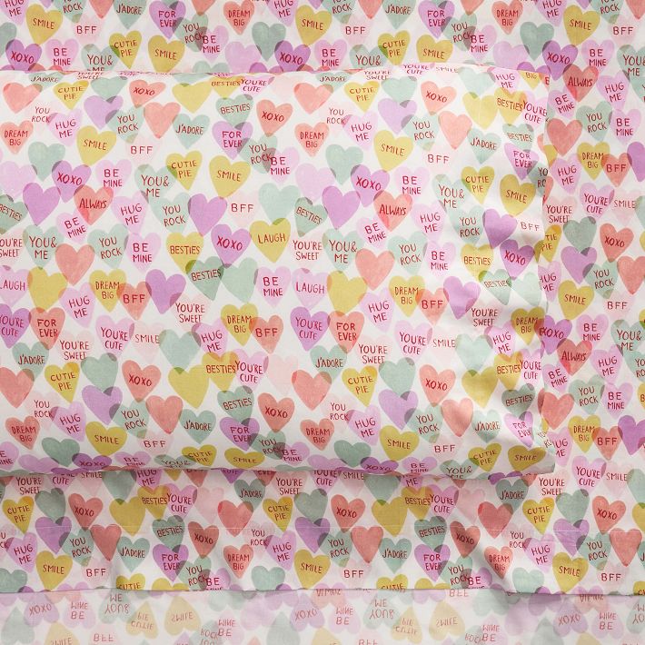 Rifle Paper Co. Candy Heart Organic Sheet Set