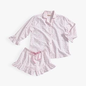 LoveShackFancy Floral Trellis Sateen Pajama Set