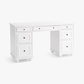 Chelsea Smart Storage Desk, Simply White