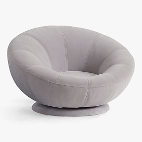 Performance Everyday Velvet Gray Groovy Swivel Chair