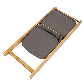 Bamboo &amp; Canvas 2-Tier Collapsible Shelves