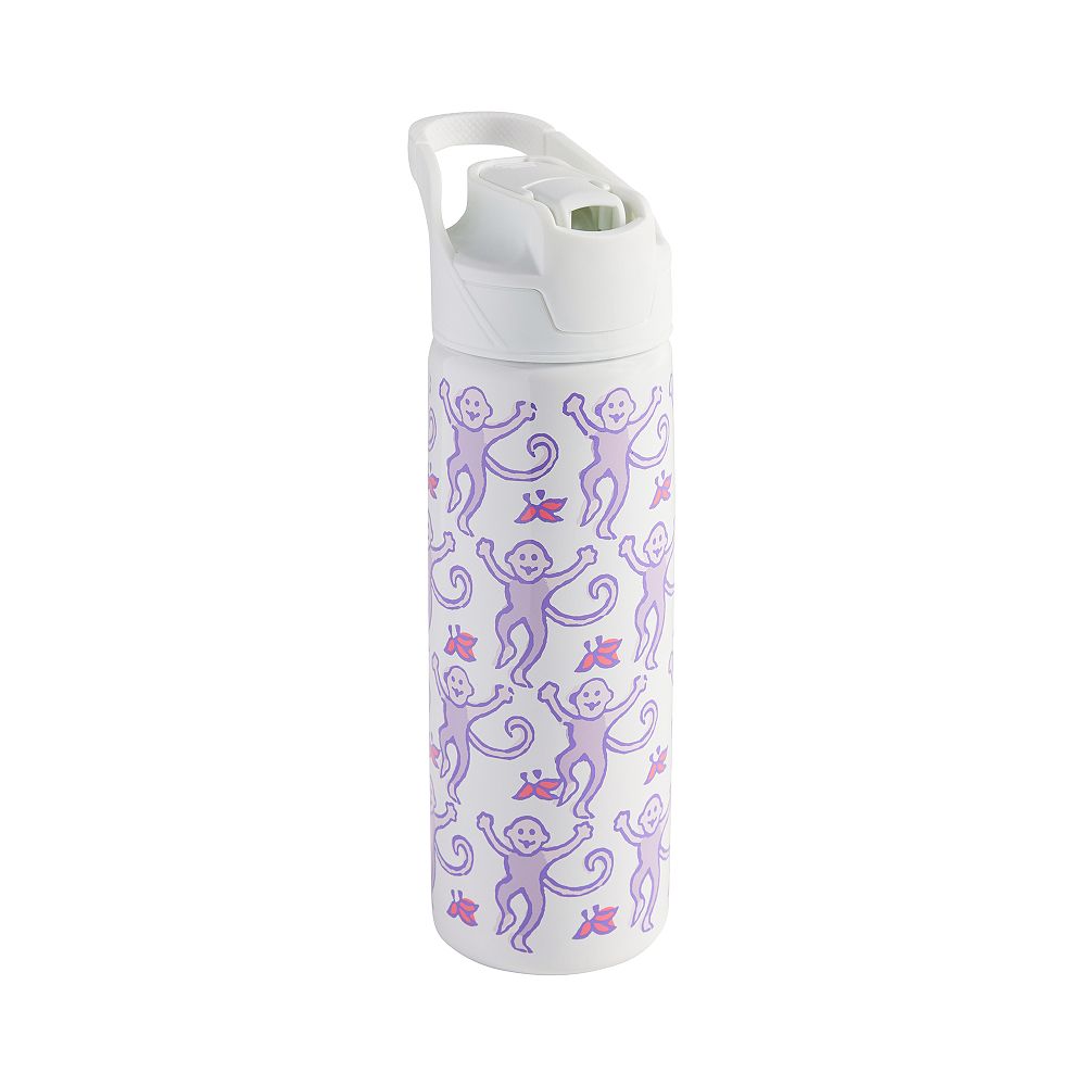 Roller Rabbit Lavender Monkey Colby Water Bottle