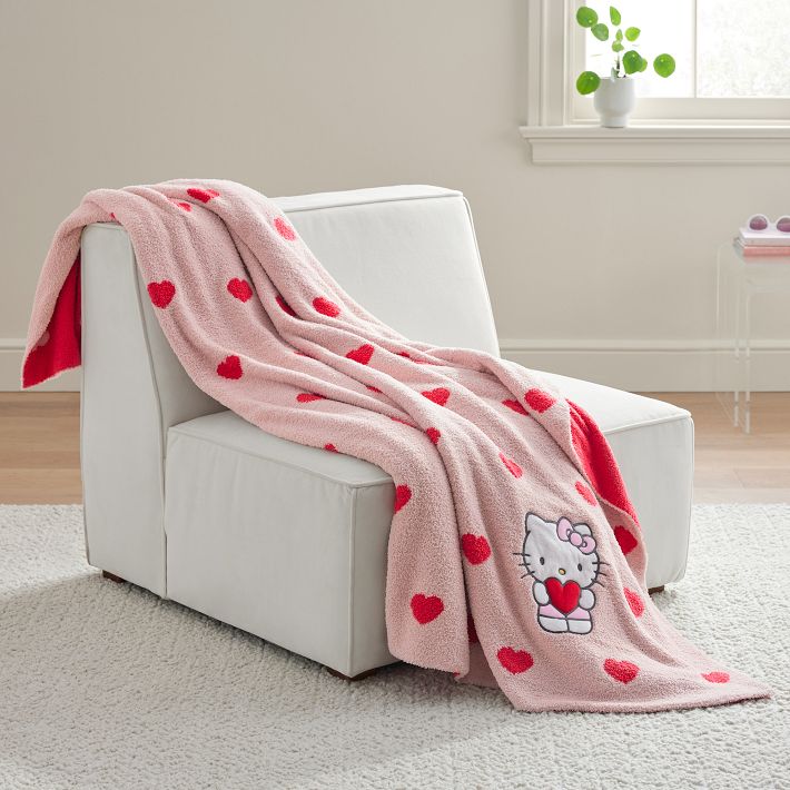 Hello Kitty Plush Throw Blanket factory in Pink & White - Brand New!