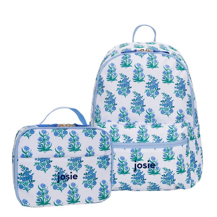 Colby Roller Rabbit Blue Floral Backpack Lunch Box Bundle Pottery Barn Teen