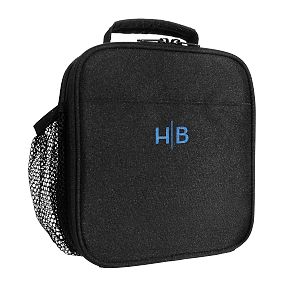 Black Solid Backpack and Classic Lunch Box Bundle