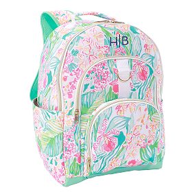 Lilly Pulitzer Via Flora Backpack and Slim Water Bottle Bundle