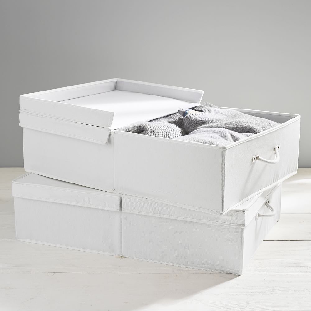 White Denim Storage Bin