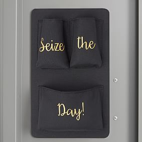 Black &quot;Seize The Day&quot; Locker Essentials Pocket
