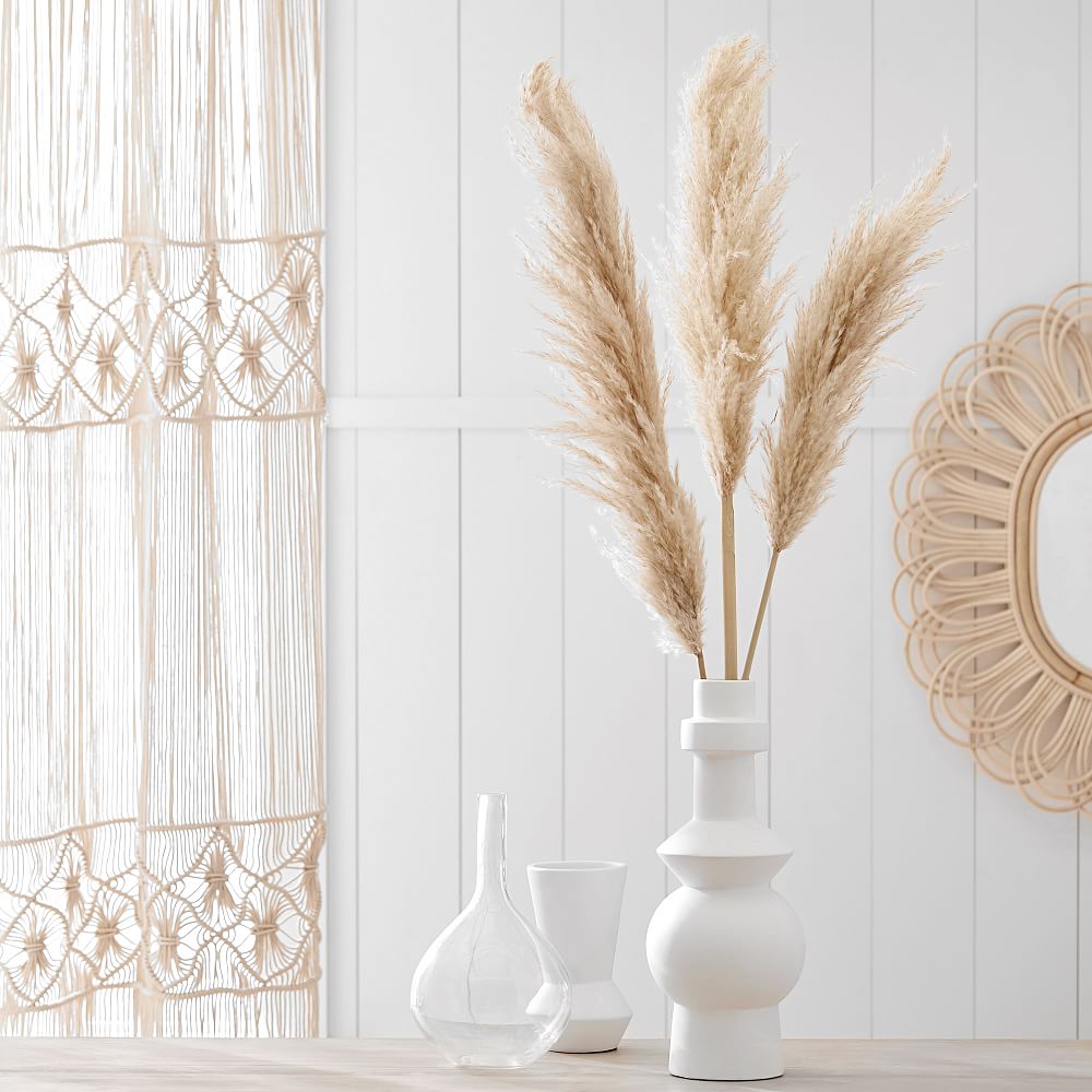 Tall Dried Pampas Bundle- Set of 3- Natural