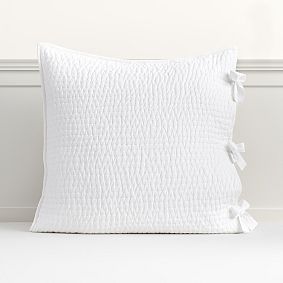 Pickstitch Quilt, Euro Sham, White