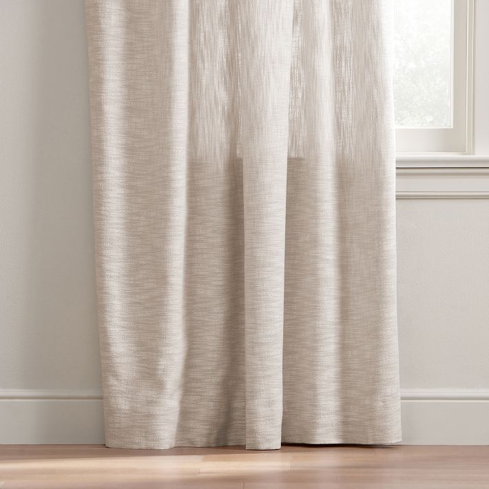 Pottery Barn seaton deals textured 3 in 1 pole top curtains set of 2