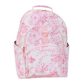 Gear-Up LoveShackFancy Pink Damask Backpack &amp; Water Bottle Bundle