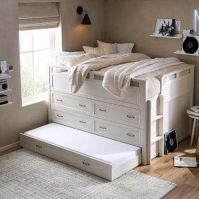 Hampton Full Sleepover Loft Bed with Trundle
