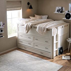 Hampton Full Sleepover Loft Bed with Trundle