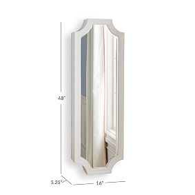 Auburn Scallop Storage Mirror (16&quot;x48&quot;)