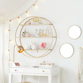 No Nails Metal Framed Mirrors, Set of 3