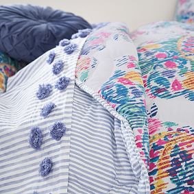 Tufted Watercolor Stripe Sheet Set