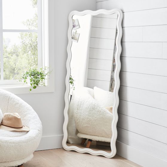 Floor-Length Scalloped Mirror (26"x59") | Pottery Barn Teen